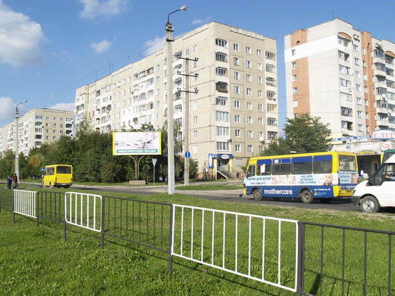 Фото рекламной плоскости по адресу Червоної Калини, 109 (за рухом)