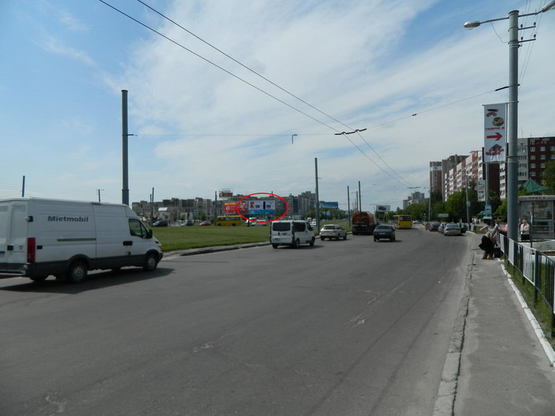 Фото рекламной плоскости по адресу пр.Червоної Калини (к-тр "Довженко", до центру, ТЦ Арсен)