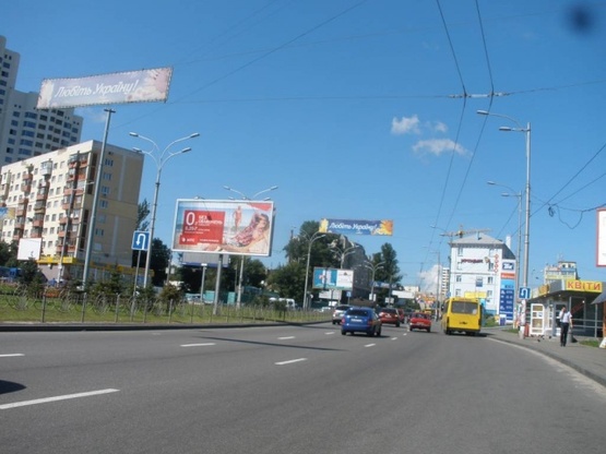 Фото рекламной плоскости по адресу Валерия Лобановского (Краснозвездный) проспект, выезд с Московской площади