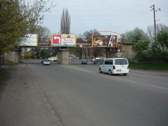 Фото рекламной плоскости по адресу Вул. Анкудінова-Тельмана на опорах шляхопроводу місце №6