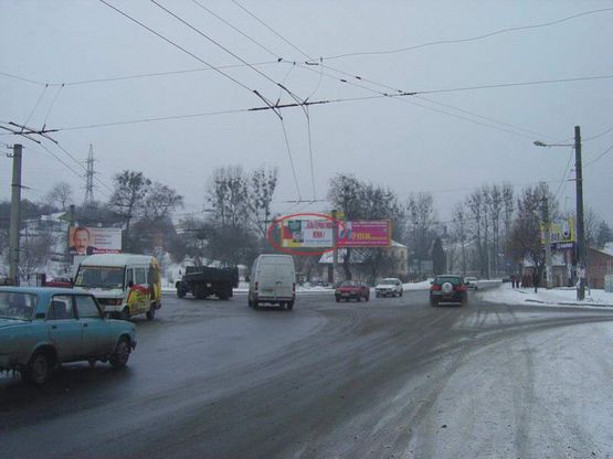 Фото рекламной плоскости по адресу Варшавська - вул. Замарстинівська (зліва)