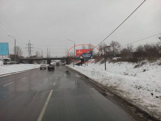 Фото рекламной плоскости по адресу Луганська к1 ( з'їзд з вул. Стрийської)