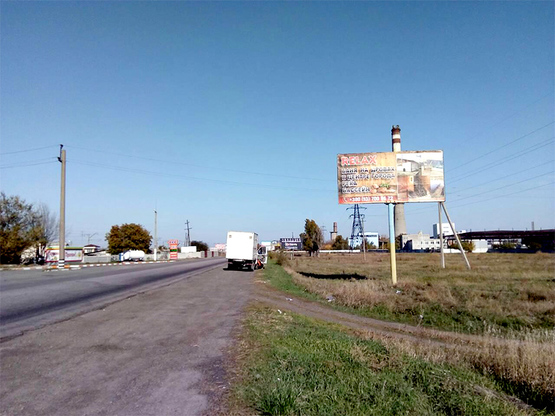 Фото рекламної площини за адресою ул.Сучкова, въезд в город