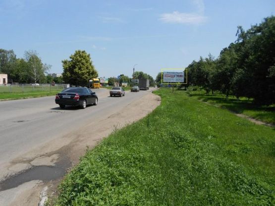 Фото рекламной плоскости по адресу вул.Дерев"янко, навпроти 26, (навпроти Уманського тепличного комбінату), сторона А