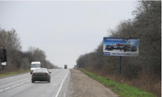 Фото рекламной плоскости по адресу Симферопольская тр. - поворот Токмак