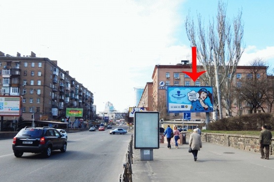 Фото рекламної площини за адресою Артема ул., возле ул.Глыбочицкая, к ст.м. "Лукьяновская", из центра