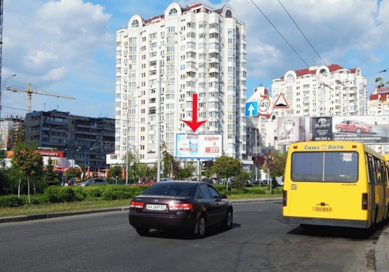 Фото рекламної площини за адресою Тимошенко Маршала ул., возле пр-та Оболонского, к ст.м."Героев Днепра"