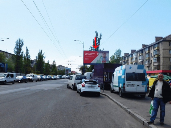 Фото рекламної площини за адресою Воссоединения пр-т 6, 1-й от Ленинградской пл., в центр