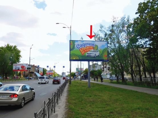 Фото рекламної площини за адресою Гагарина Ю. пр-т, 120 м к ул.Лебедева, в центр
