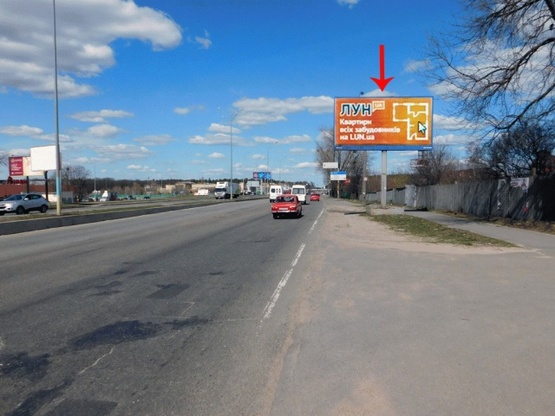 Фото рекламної площини за адресою Палладина Академика пр-т, поворот к ул.Стеценко, от ст.м.Академгородок, к Пуща-Водице