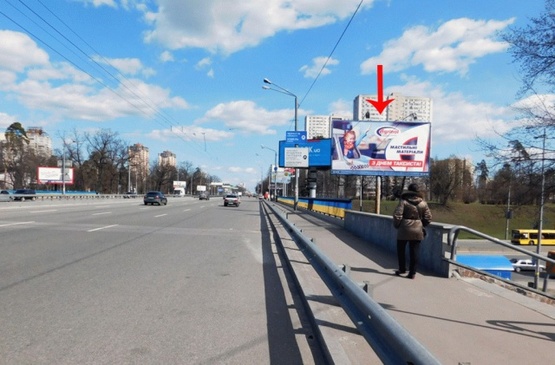 Фото рекламной плоскости по адресу Победы пр-т, развязка с ул.Б.Окружная, к ст.м.Житомирская, в центр