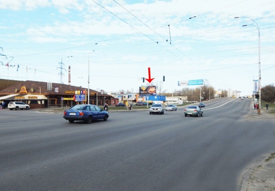 Фото рекламной плоскости по адресу Полярная ул., возле ул.Дегтяренко, от пл.Т.Шевченка к ул.Богатырской