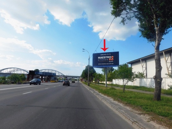 Фото рекламной плоскости по адресу Днепровская набережная, 360 м от ж/д моста