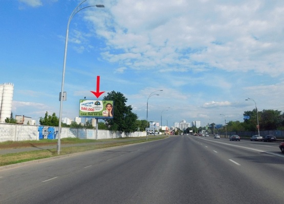 Фото рекламной плоскости по адресу Днепровская набережная, 300 м от АЗС Солекс