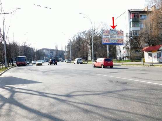 Фото рекламной плоскости по адресу Соломенская ул. 31, в сторону Соломенской пл.