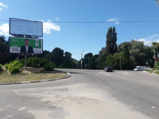 Фото рекламной плоскости по адресу м. Обухів», вул. Київська,  (в''їзд в Обухів з Києва, Українки)