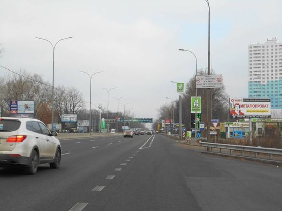 Фото рекламной плоскости по адресу м. Київ, проспект Академіка Глушкова, траса М-05 Київ-Одеса, км 13+800 ліво