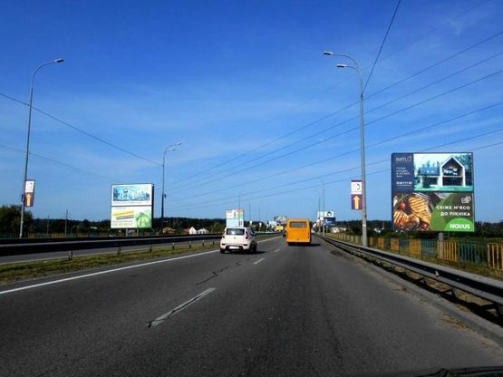 Фото рекламной плоскости по адресу м. Ірпінь, траса М-07, км 22+950 право