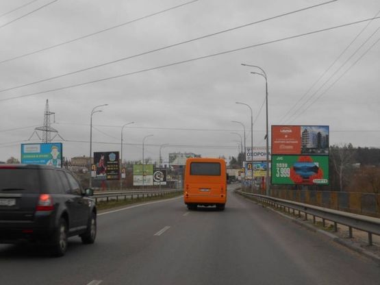 Фото рекламной плоскости по адресу м. Ірпінь, траса М-07, км 22+975 ліво