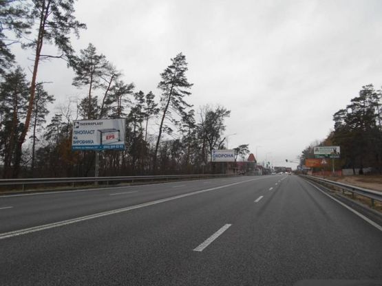 Фото рекламной плоскости по адресу смт. Гостомель, траса М-07 Київ-Ковель, км 21+600 ліво