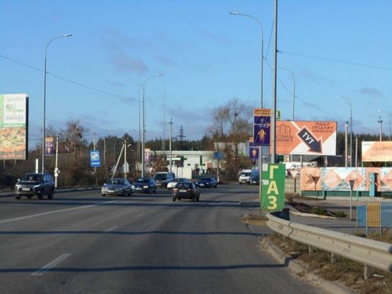 Фото рекламной плоскости по адресу м. Ірпінь, траса М-07, км 23+450 право