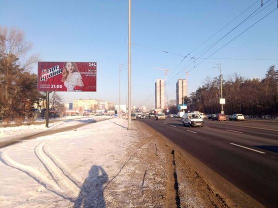 Фото рекламной плоскости по адресу Братиславская ул. (перед въездом к АЗС ANP от Ленинградской пл.)