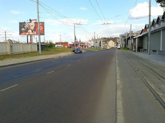 Фото рекламной плоскости по адресу Городоцкая ул., 120 (к ж\д вокзалу) (в центр) Новая Почта