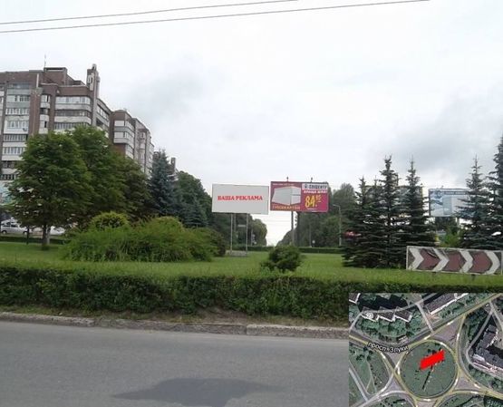 Фото рекламной плоскости по адресу кільце вул. Злуки - вул. Тарнавського - Універсам