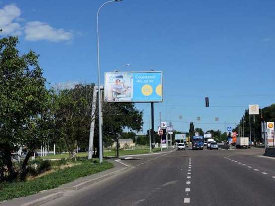 Фото рекламної площини за адресою Ленінградське шосе (Київське шосе) - Мастерський пров. - Чапаєва пров. (в місто)