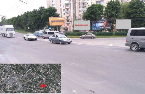 Фото рекламной плоскости по адресу вул. Живова - поворот на вул. Микулинецька 3-й