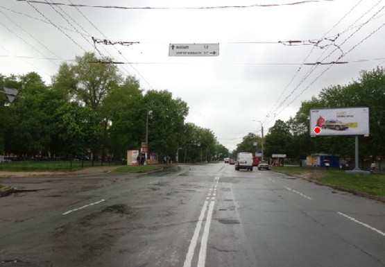 Фото рекламной плоскости по адресу Шевченко ул., райбольница, к центру