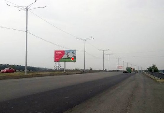 Фото рекламной плоскости по адресу Левобережная ул., мост через Днепр