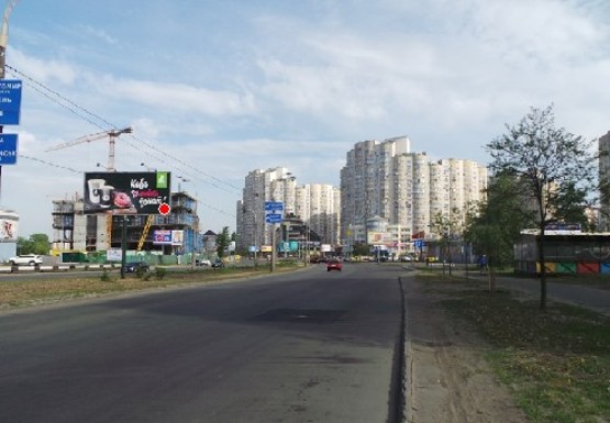 Фото рекламної площини за адресою Днепровская набережная, 220м от ул. Княжий затон