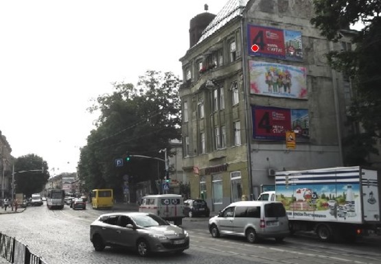 Фото рекламной плоскости по адресу Лычаковская ул / Черниговская ул 2, верхний, от центра