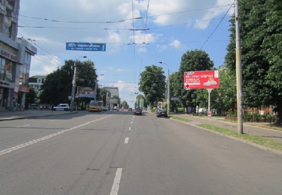 Фото рекламной плоскости по адресу Академика Грушевского ул.- Гагарина ул.