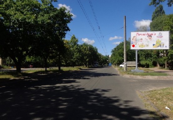 Фото рекламной плоскости по адресу Доценка ул, 13А - Доценка ул, 17А