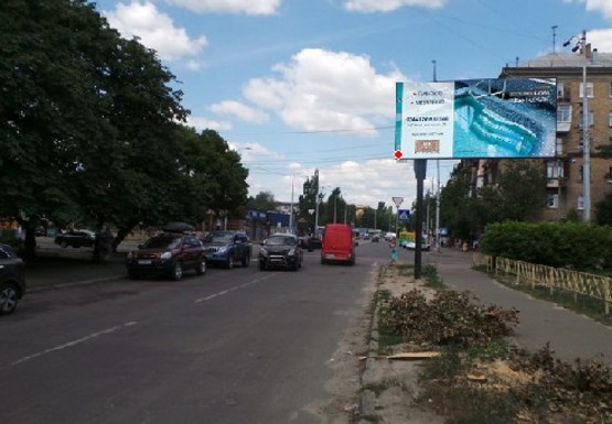 Фото рекламной плоскости по адресу Сергиенка ул. - Сосюры ул.