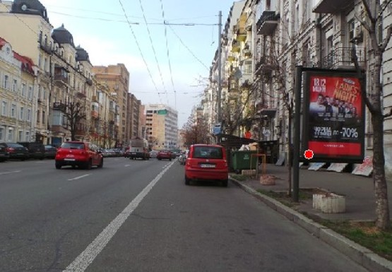 Фото рекламної площини за адресою Саксаганского ул., 28