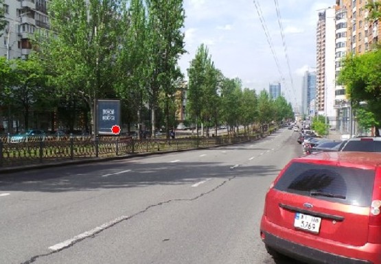 Фото рекламної площини за адресою Леси Украинки б-р., 9