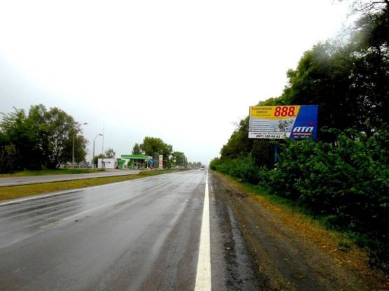 Фото рекламной плоскости по адресу Чернігівська траса, М-01, км 59+300 ліво,  с. Семиполки, АЗС "АМІК", поворот на с. Калита