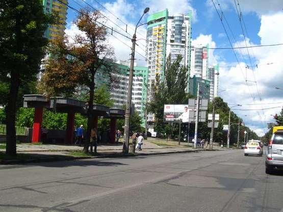 Фото рекламной плоскости по адресу Вишгородська вул. - Западинська вул.