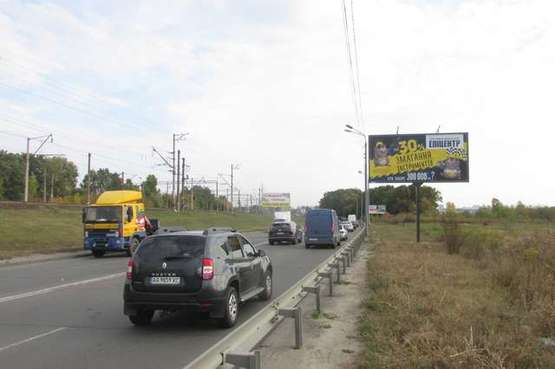 Фото рекламной плоскости по адресу Повітрофлотський просп., 400 метрів від Жулянського мосту