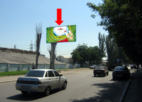 Фото рекламной плоскости по адресу Байкальская ул., 9А, напротив