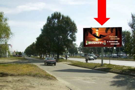 Фото рекламной плоскости по адресу Донецкое шоссе, 19, разделитель, из центра