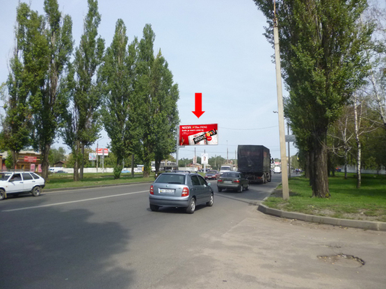 Фото рекламной плоскости по адресу Павлова ул. / Семиградская ул., флажок, в сторону рынка Барабашово