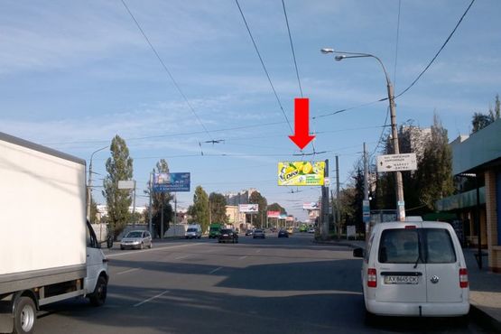 Фото рекламної площини за адресою Юбилейный пр. (бывш. 50 лет ВЛКСМ пр.), 34, флажок, со стороны рынка "Барабашово"