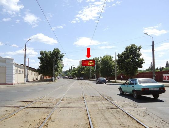 Фото рекламної площини за адресою Котляра ул. (бывш. Красноармейская ул.), 15-А, в сторону железной дороги