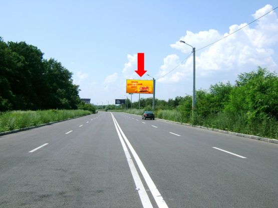 Фото рекламної площини за адресою Курчатова пр, 8-А, в сторону Гольф-клуба, из центра