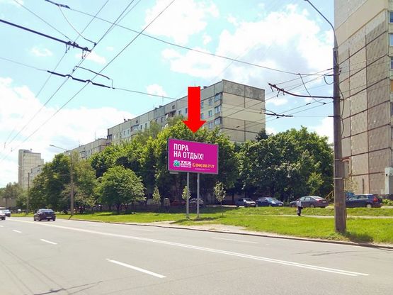 Фото рекламной плоскости по адресу Ахсарова ул., 16, в сторону Науки пр., в центр