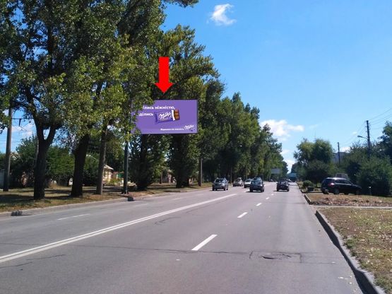 Фото рекламной плоскости по адресу Салтовское шоссе - пер. Ейский, из центра